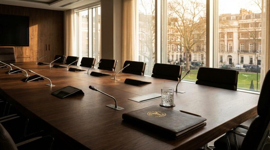 Executive boardroom for Luxury Medical Family Offices health planning