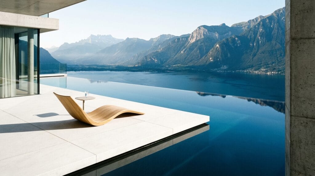 Luxury scenery of Elite Bio-Restorative Wellness Retreats in the Swiss Alps