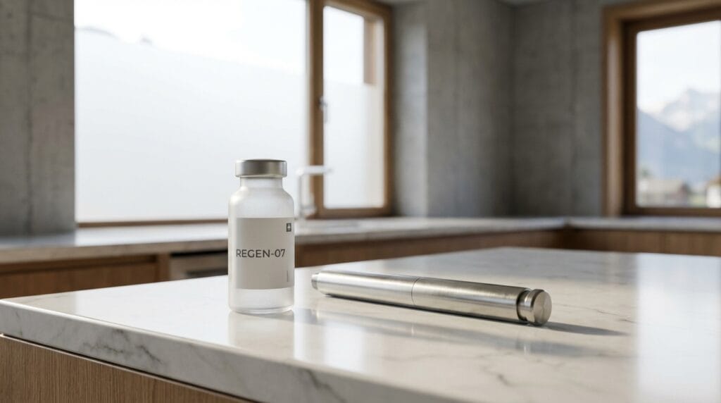 Premium Peptide Therapy for Executives kit in a luxury clinic